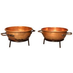 Used hammered copper tubs with handles