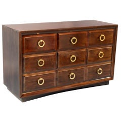 Mahogany and brass dresser by Robsjohn Gibbings