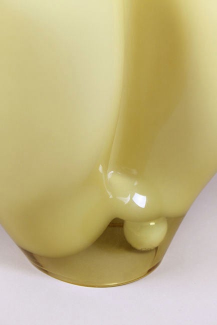 Italian Large Murano Luciano Vistosi Yellow Glass Light Sculpture