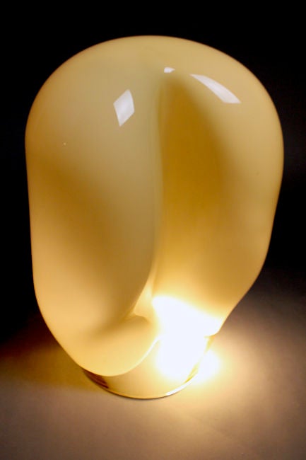 Large Murano Luciano Vistosi Yellow Glass Light Sculpture In Good Condition In Hollywood, CA