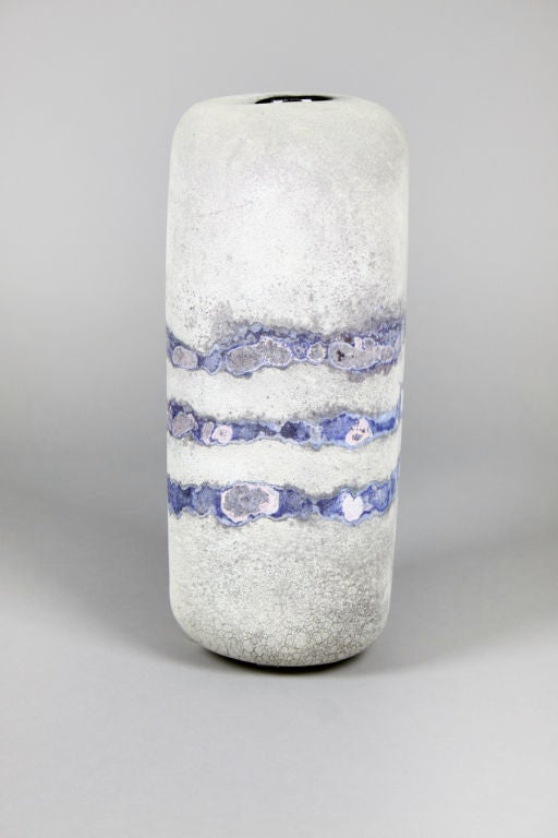 Vintage Barbini Murano etched purple and white glass table lamp