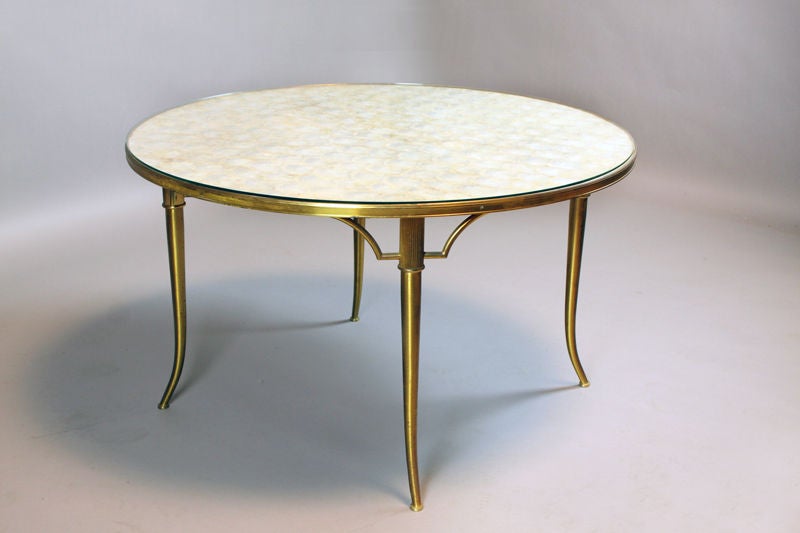 Round brass table by William "BIlly" Haines