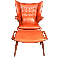 Hans Wegner " Papa Bear " chair and ottoman