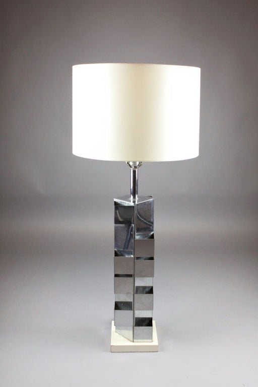Geometric chrome Curtis Jere table lamp