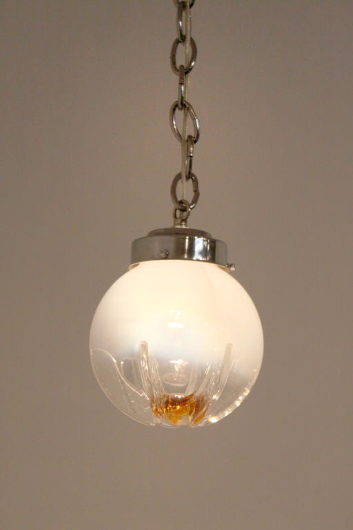 Mazzega Murano Blumenanhänger aus getöntem Glas