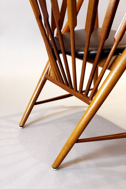 Pair of solid Walnut armchairs by Kip Stewart 6