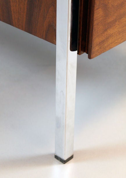 Walnut and chrome desk by Florence Knoll 4