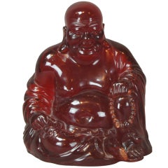 Large Cherry Amber Buddha