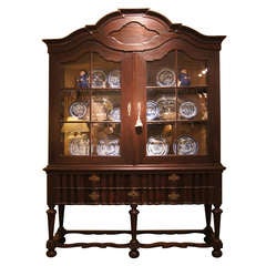 William & Mary Revival Vitrine Cabinet 9