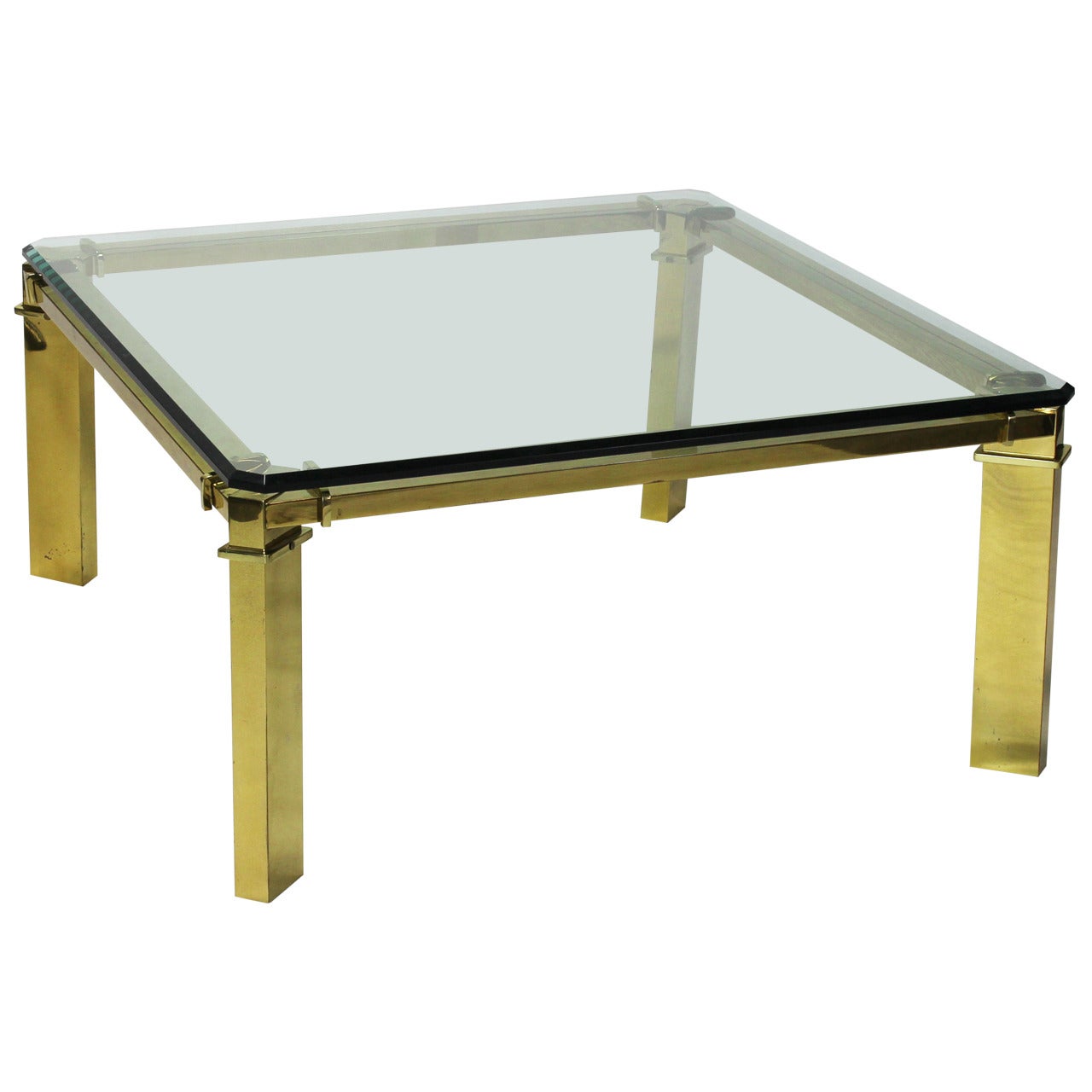 Gucci Brass and Glass Cocktail Table