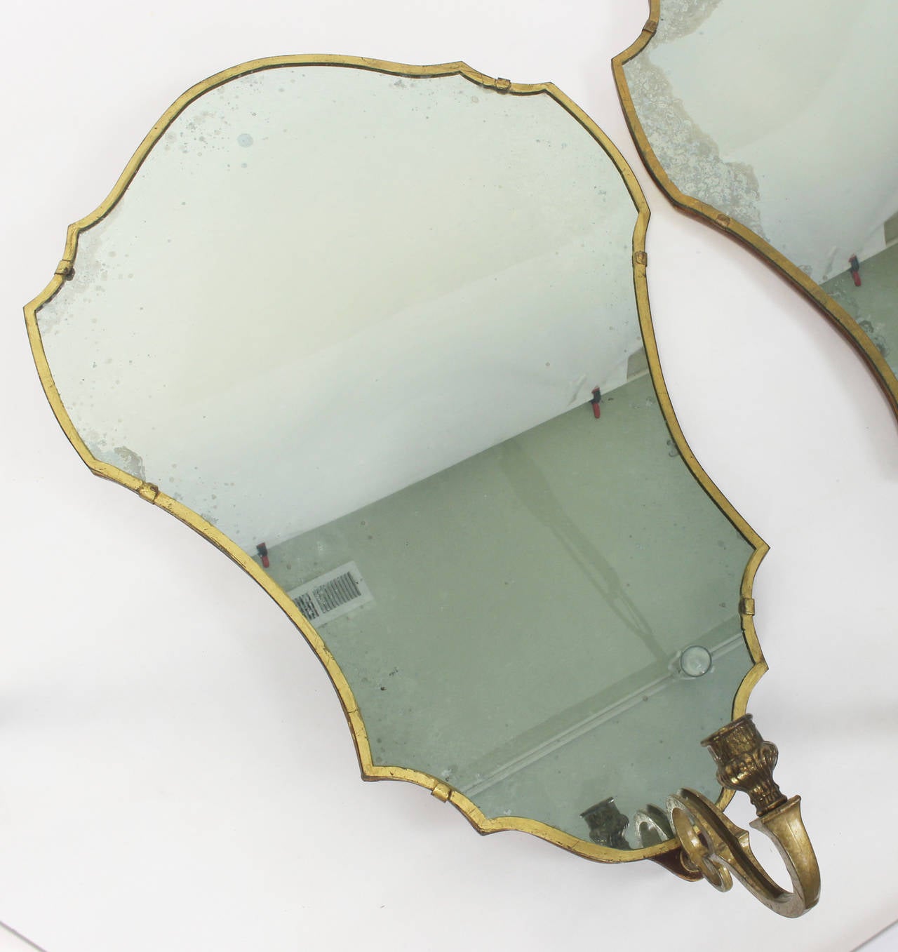 Pair of Venetian Mirror Sconces In Good Condition In Kilmarnock, VA