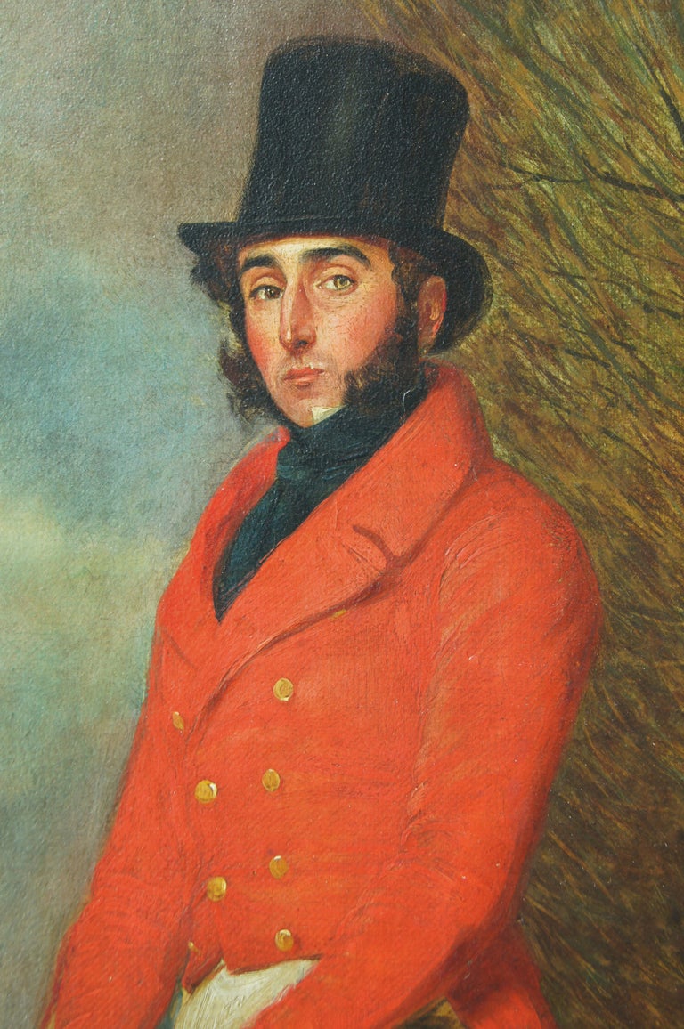 British Portrait of a Sporting Squire on Horseback