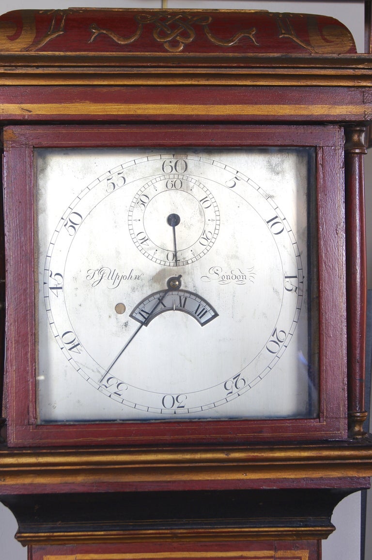 British Unusually Small and Rare Tall Case London Regulator Clock