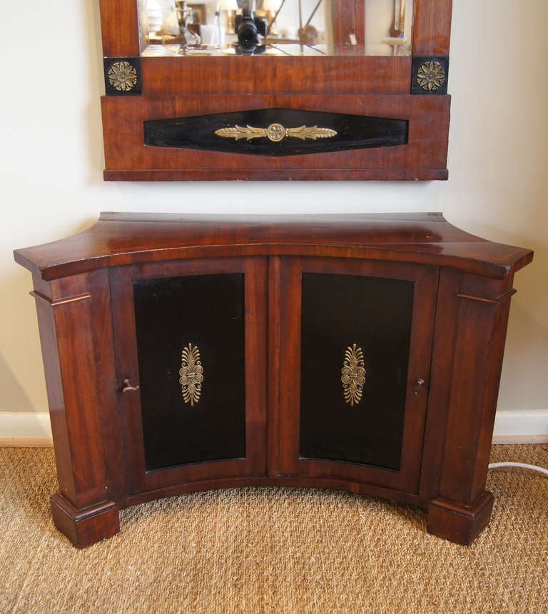 Neoclassical Hall Cabinet with Matching Pier Mirror For Sale