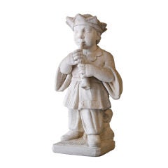 Cast Stone Statue of Chinese Boy with Flute