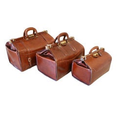 Vintage Set of 3 Gladstone Bags