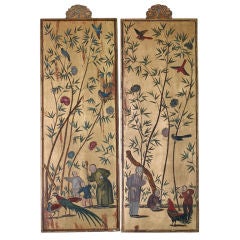 Pair of Chinoiserie Gilt Panels