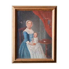 Antique Portrait of a Mother and Child