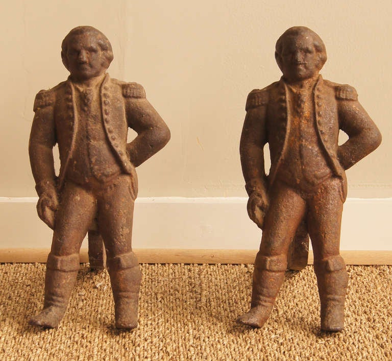 A pair of early-20th century cast metal 