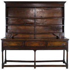 Antique Very Large 18th Century Oak Welsh Dresser