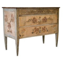 Italian Painted and Decoupage Commode