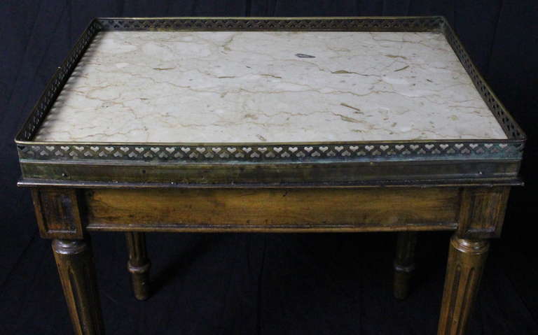 French Marble Top Occasional Table 1