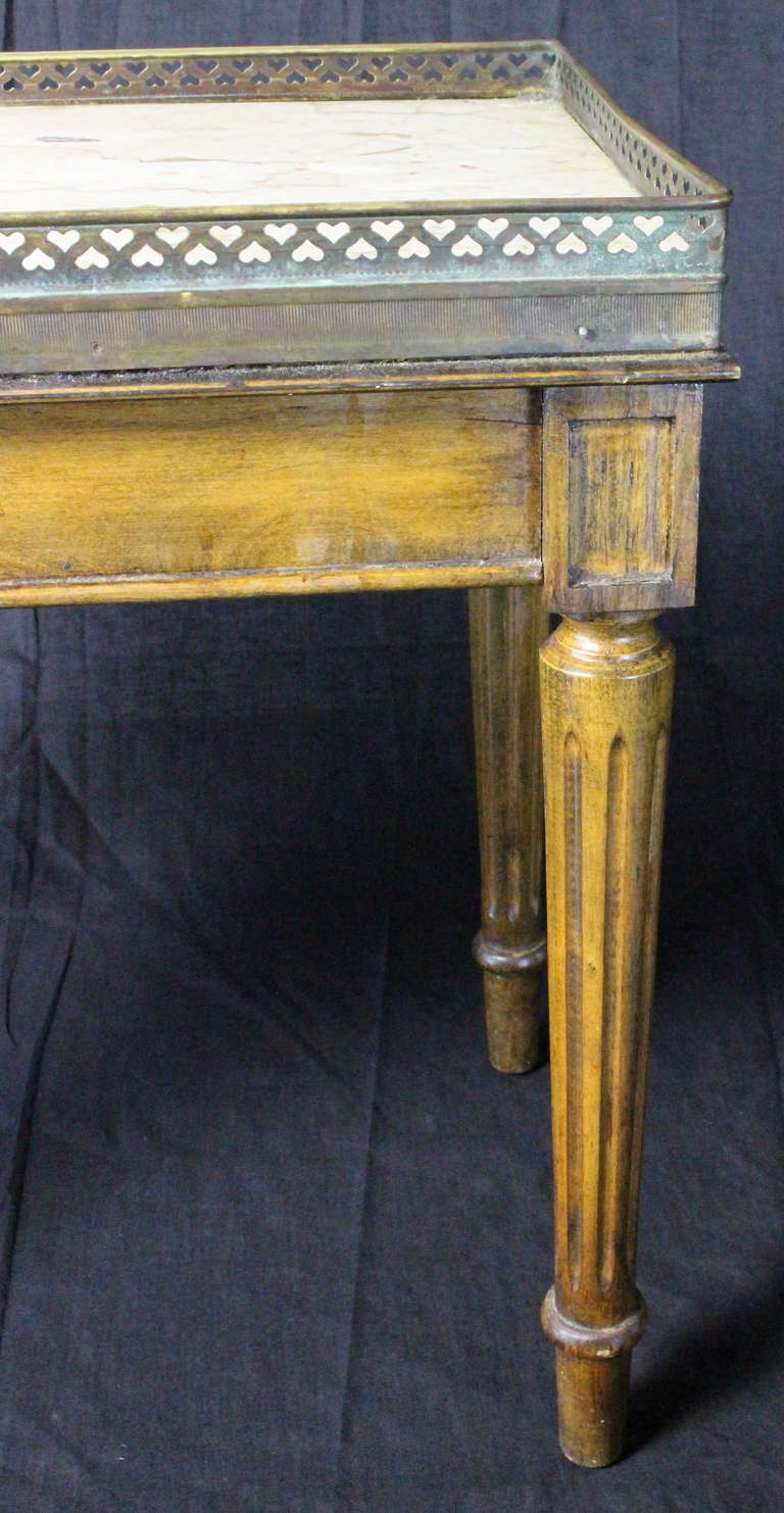 French Marble Top Occasional Table 2