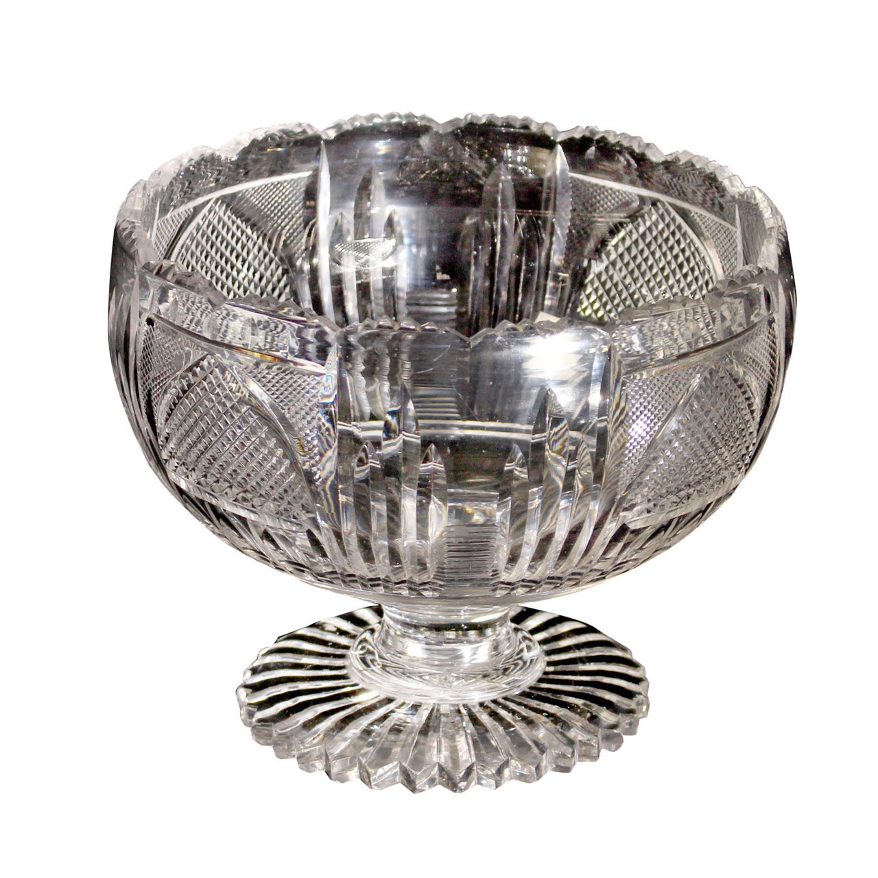 19th Century Anglo-Irish Glass Centre Bowl For Sale