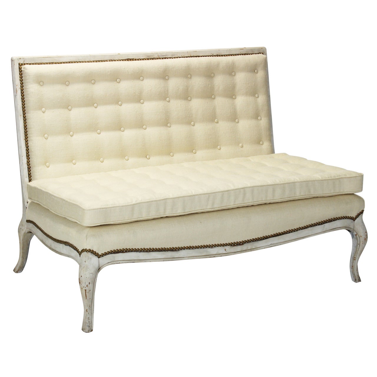 French Painted and Upholstered Settee