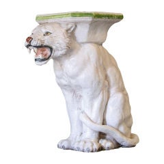 Table ou siège de jardin tigre blanc