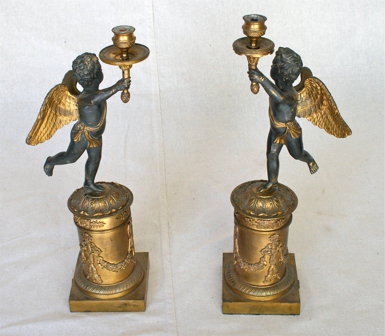 Pair of 19th Century French Candlesticks In Good Condition In Kilmarnock, VA