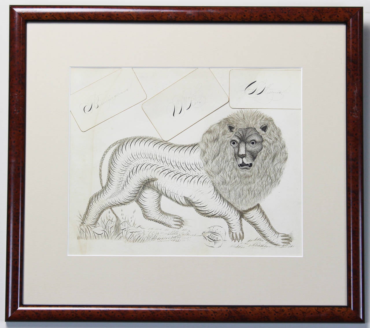 Mid-19th Century Calligraphy Lion 3