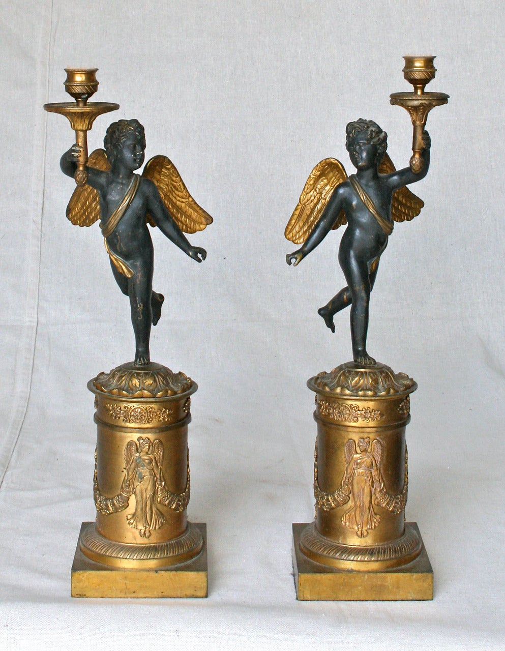 Late 19th Century Pair of 19th Century French Candlesticks