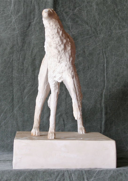 Unknown Plaster Sculpture of a Borzoi