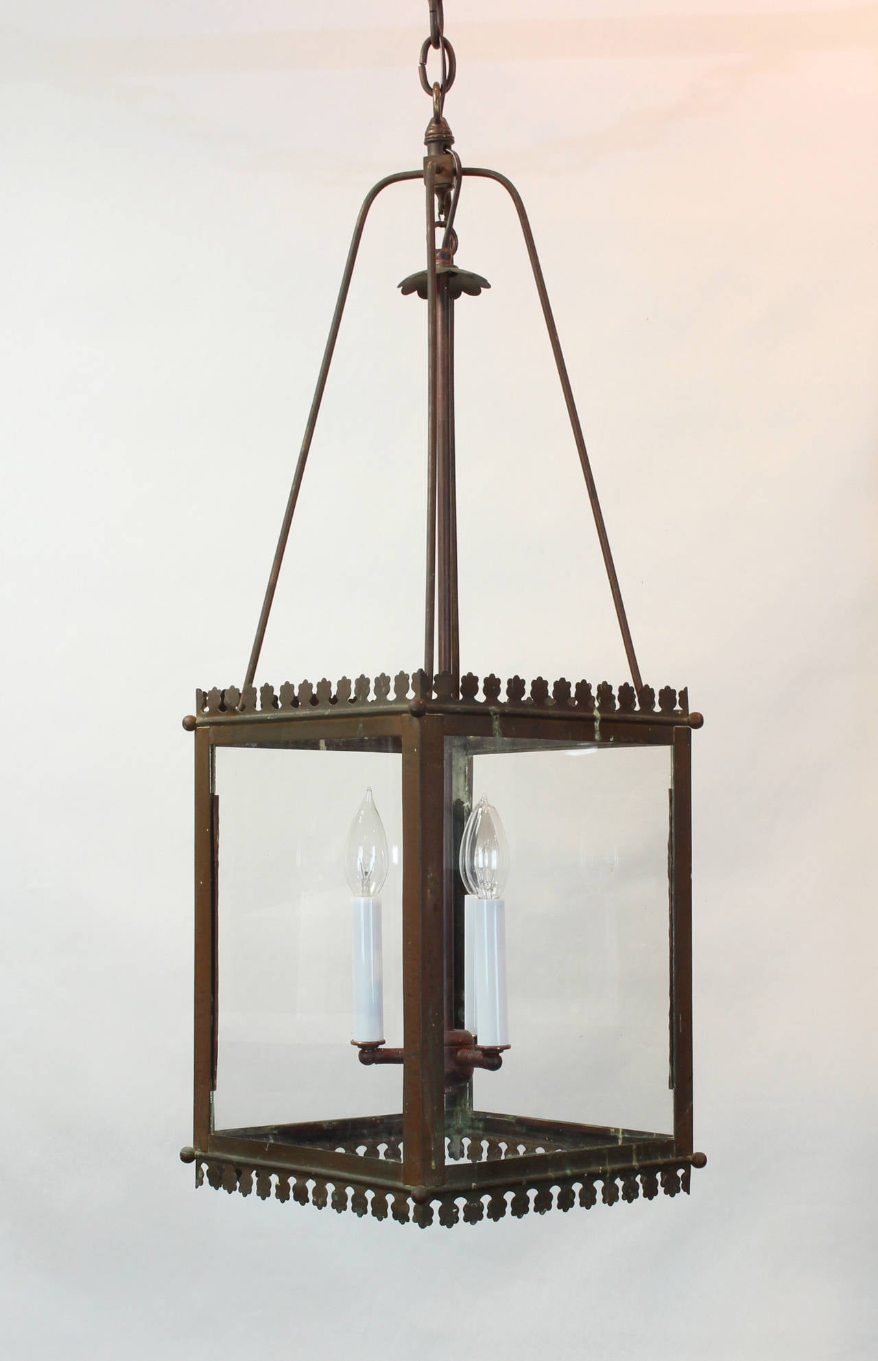 Mid-20th Century English Gothic Style Copper Lantern