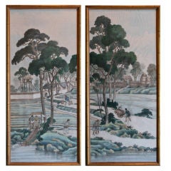Pair of Chinese Paper Panels