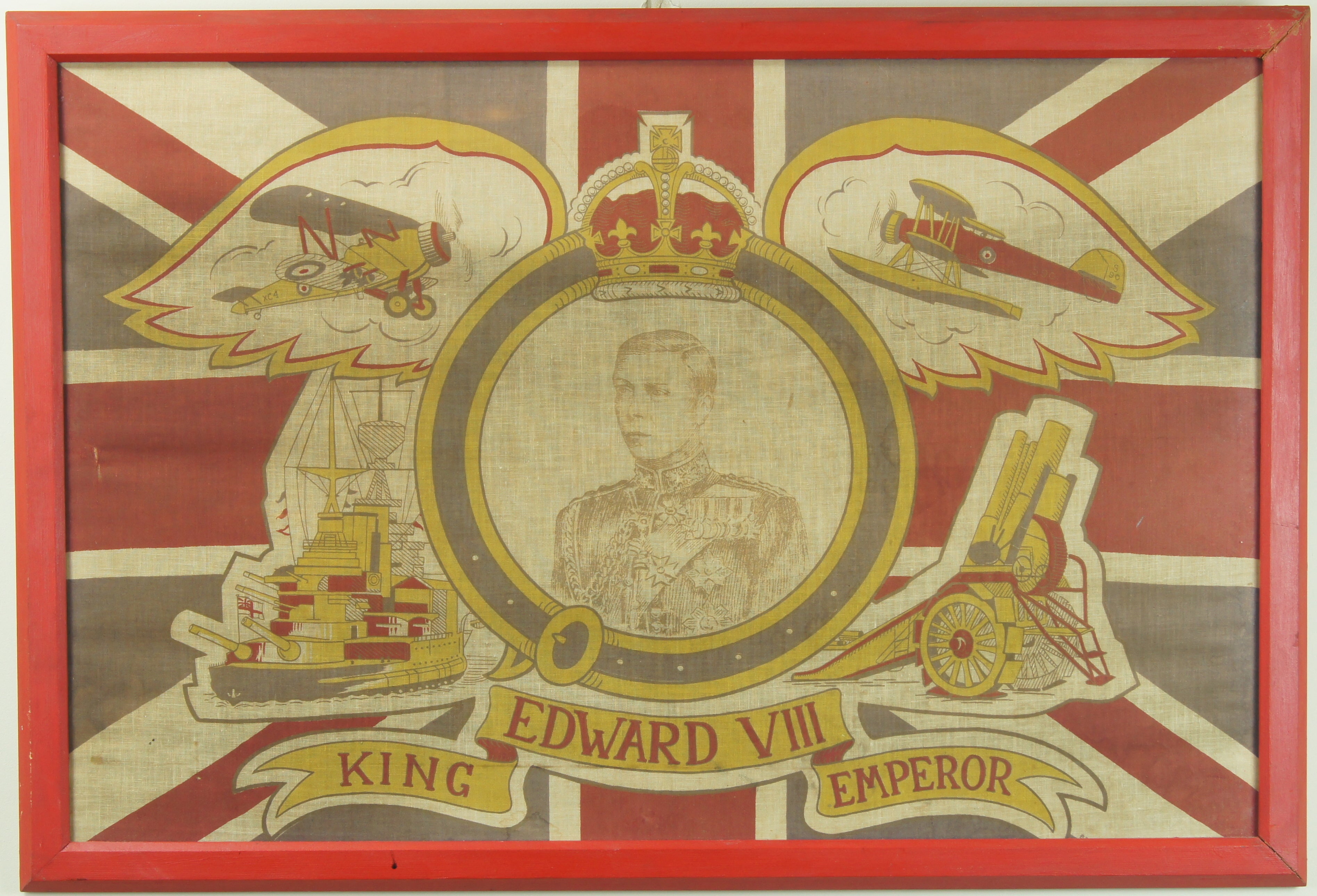 Framed Edward VIII Union Jack Flag