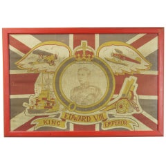 Vintage Framed Edward VIII Union Jack Flag