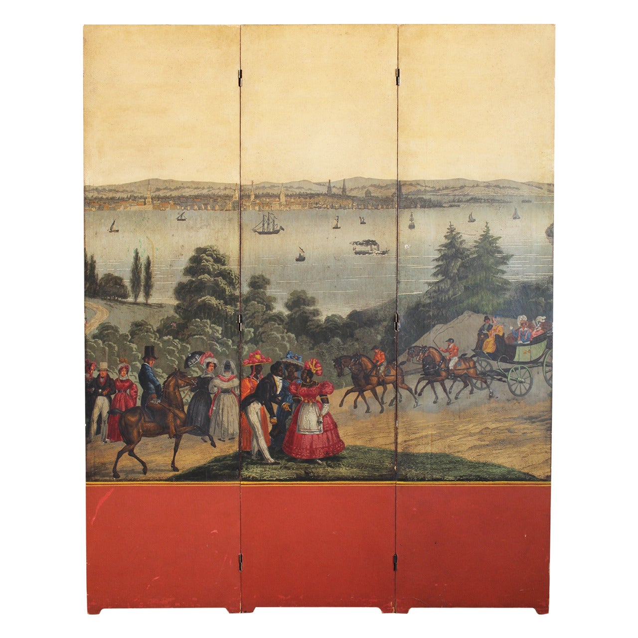 Zuber Wallpaper Three-Panel Folding Screen