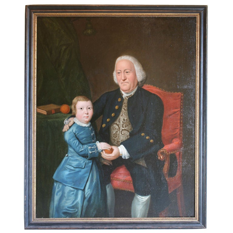 Large 18th Century Double Portrait For Sale
