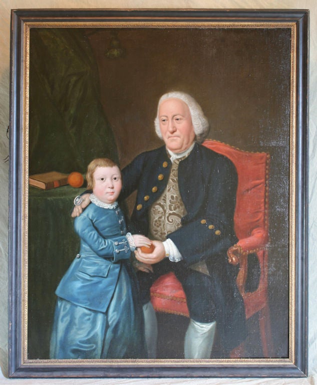 English Large 18th Century Double Portrait For Sale