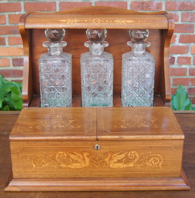 English Humidor Tantalus at 1stdibs