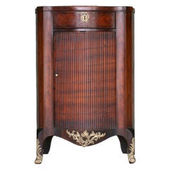 Antique Louis XVI Kingwood Tambour Front Cabinet