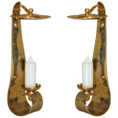 Pair of Large and Graceful Candle Sconces