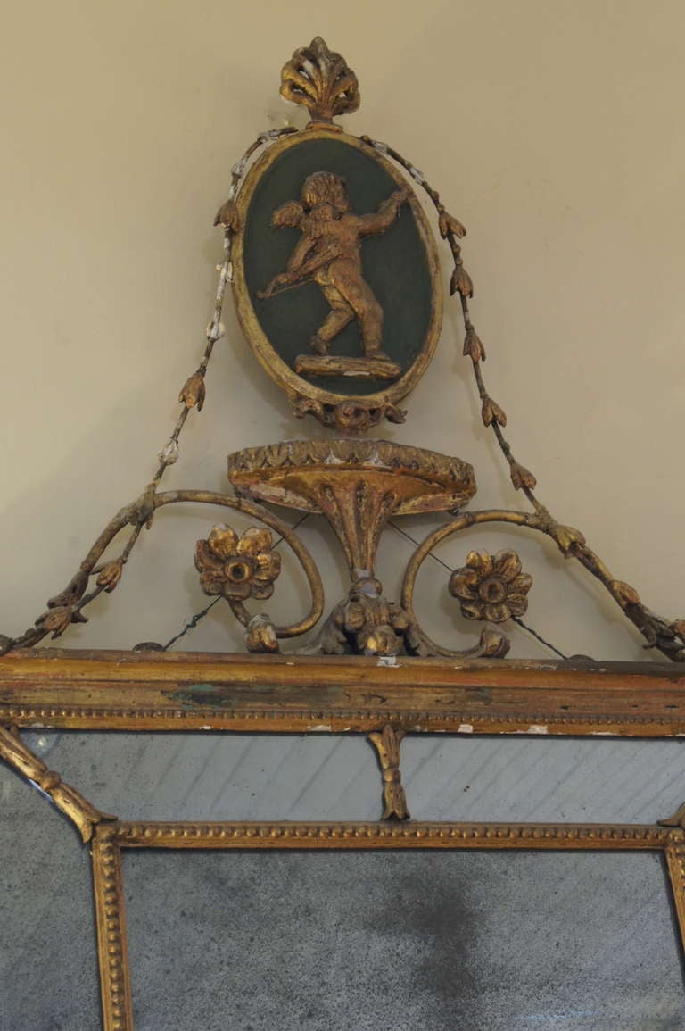 18th Century and Earlier Period Adam Style Mirror