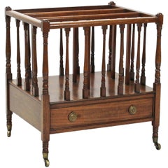 Antique Mid-19th Century Walnut Canterbury