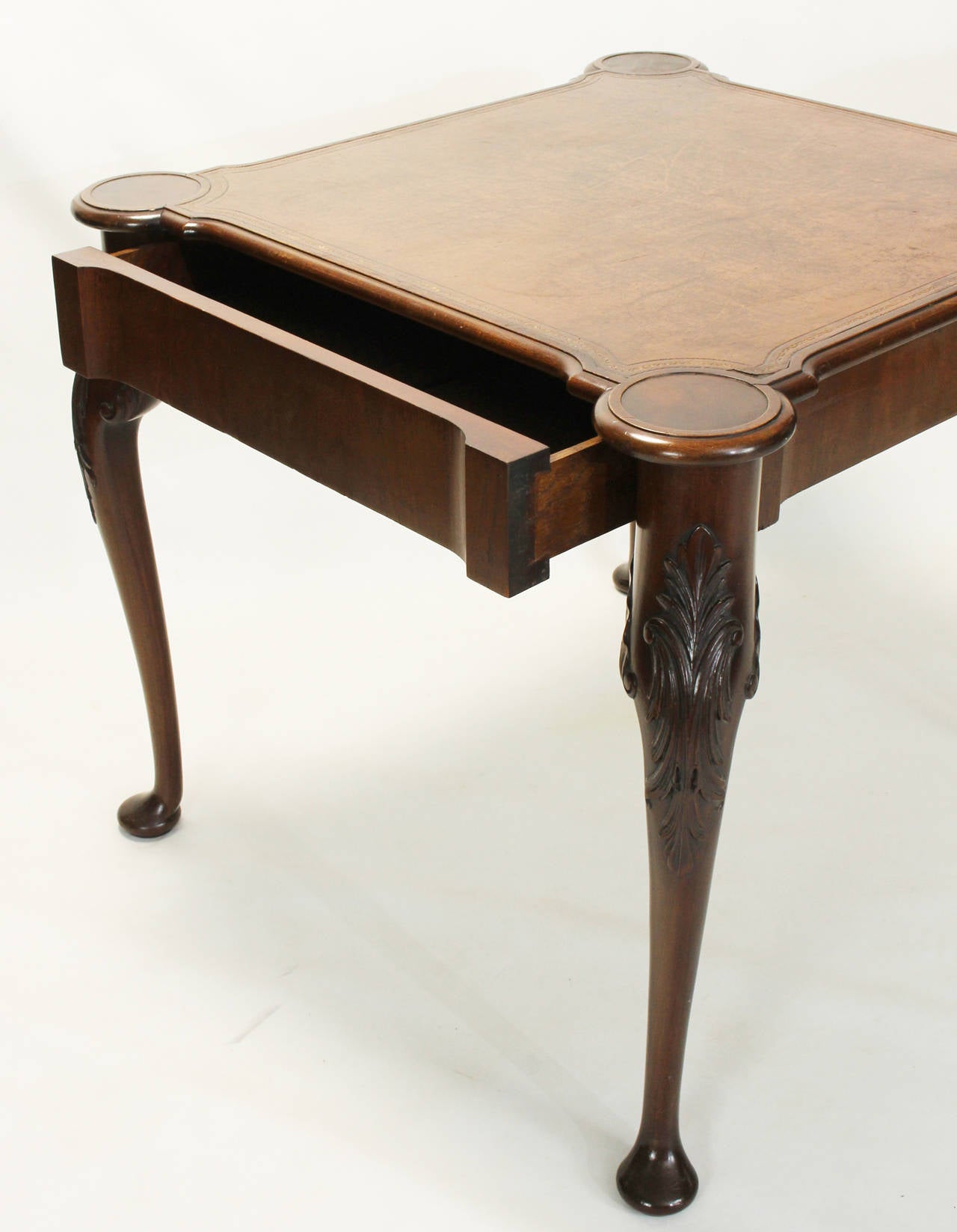 Carved George III Style Card Table