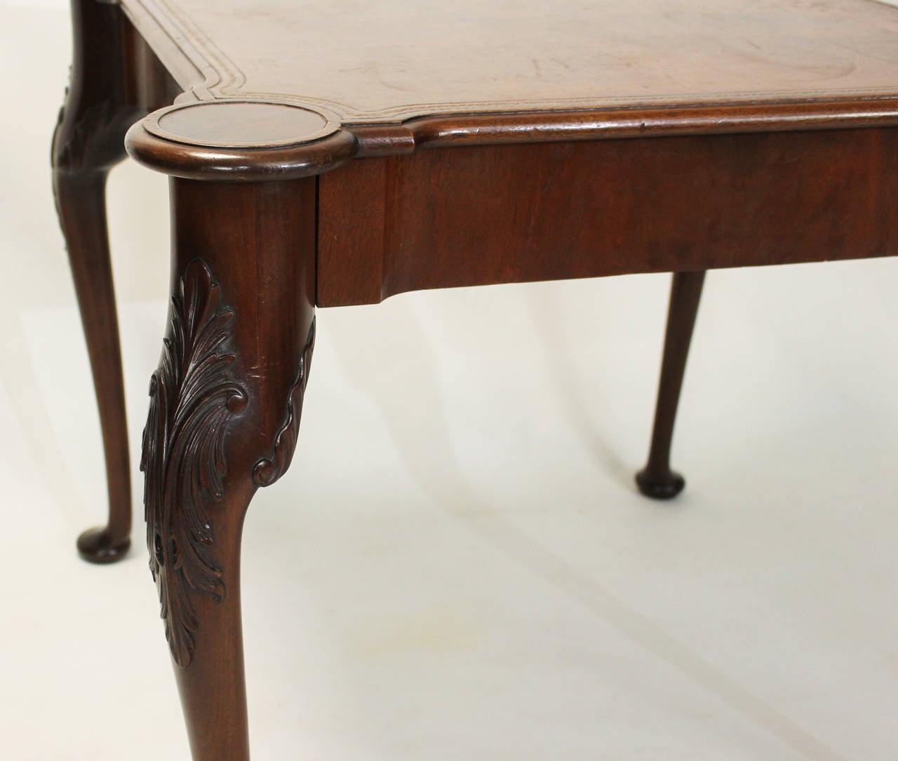 Leather George III Style Card Table