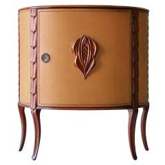 Used Art Deco Demi-lune Cabinet