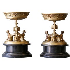 Pair of Gilt Bronze Tazza